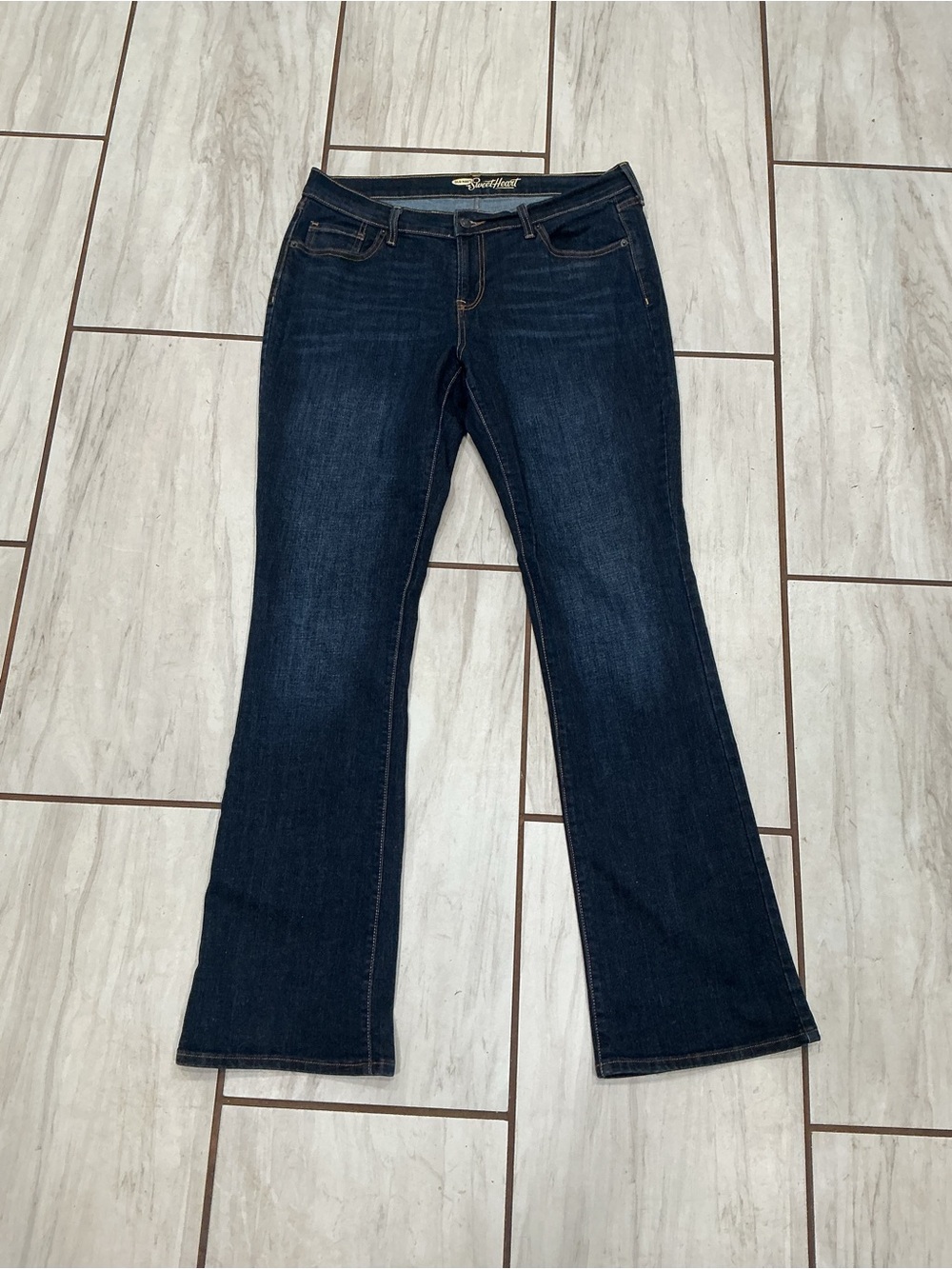 Old Navy Sweetheart Curvy Bootcut Jeans Women’s 12 Long Dark Wash Mid Rise